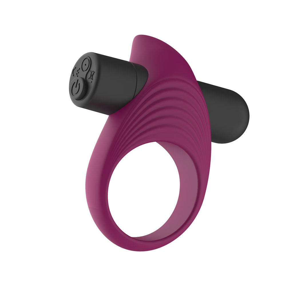 Passion Play Silicone Vibrating Cockring – USB Rechargeable Vibrating Penis Ring