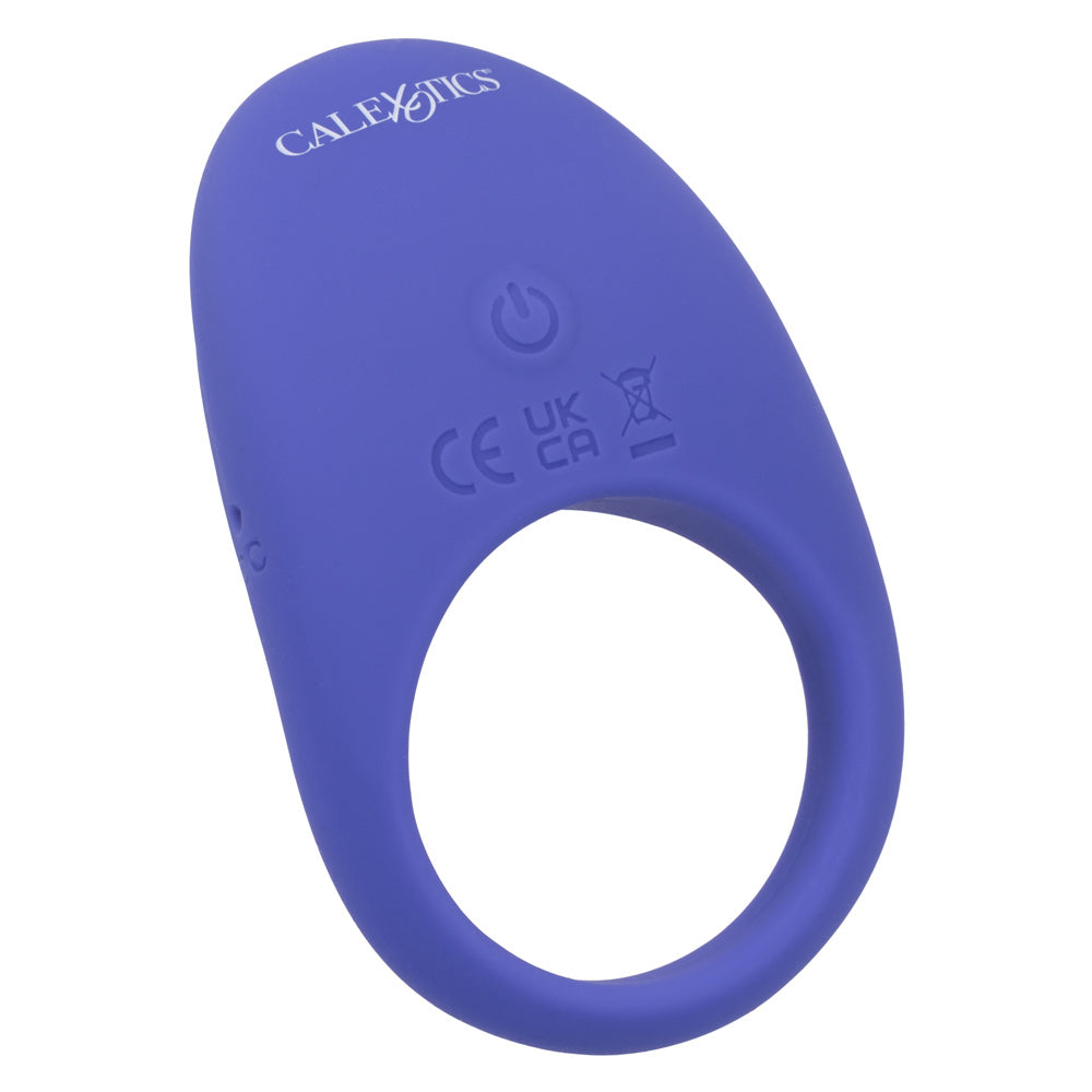 CalExotics Connect Couples Ring Blue Silicone App Controlled Waterproof Size Medium