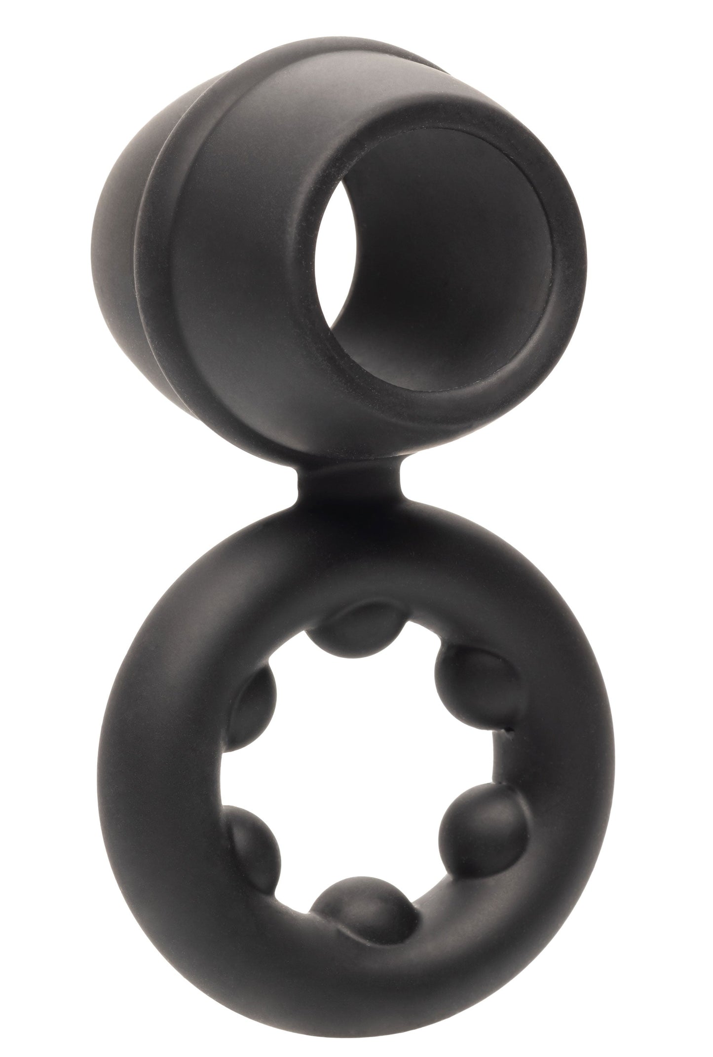Alpha Liquid Silicone Dual Magnum Ring Black Stretchy Comfortable Size