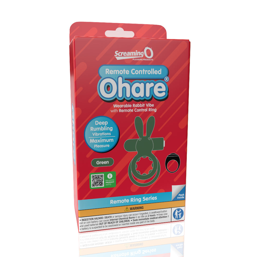 Ohare Remote Control (Green) – Waterproof Rechargeable Wearable Rabbit Vibrator with Double-Ring Design