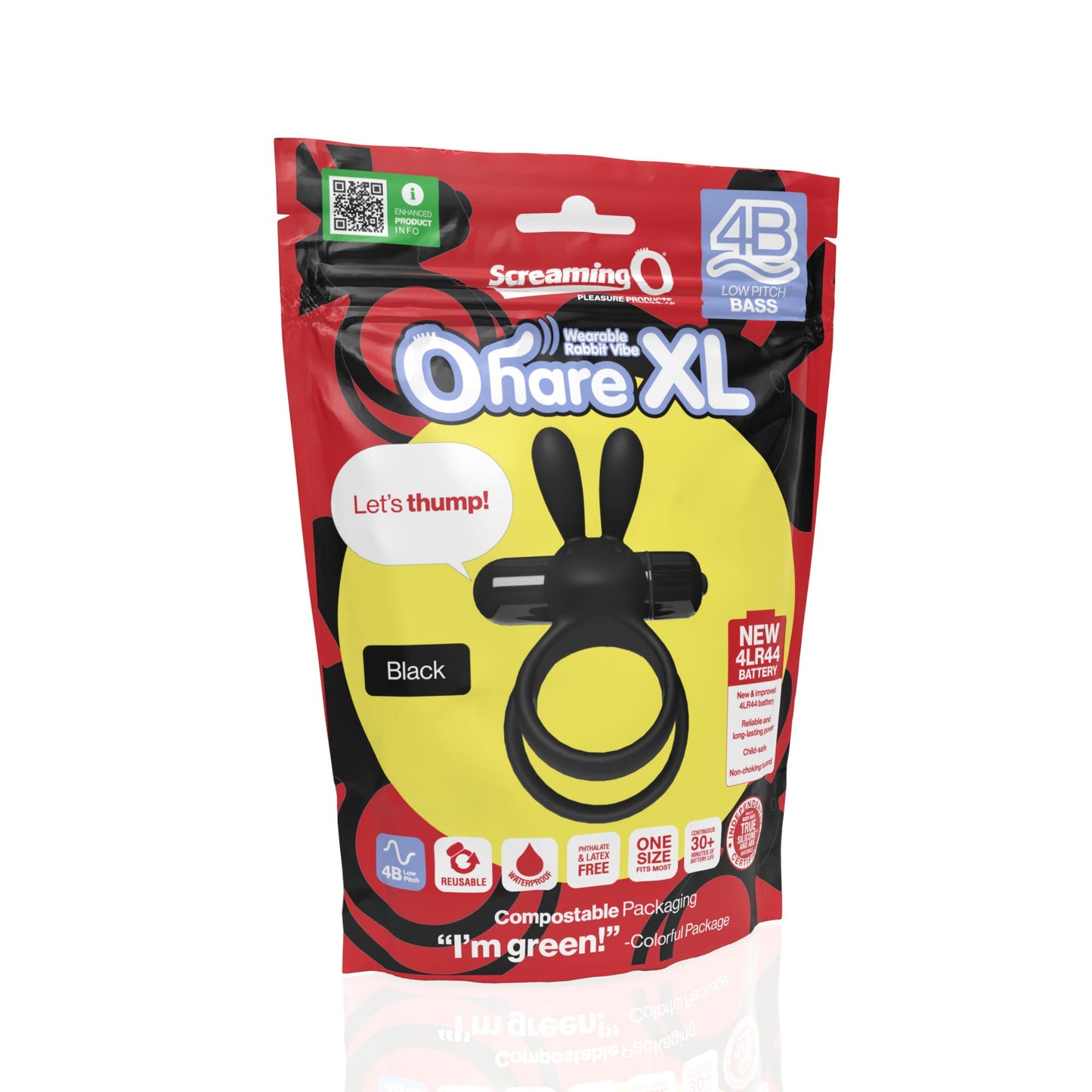 Screaming O 4B Ohare XL Black – Powerful Deep Rumbling Vibrations