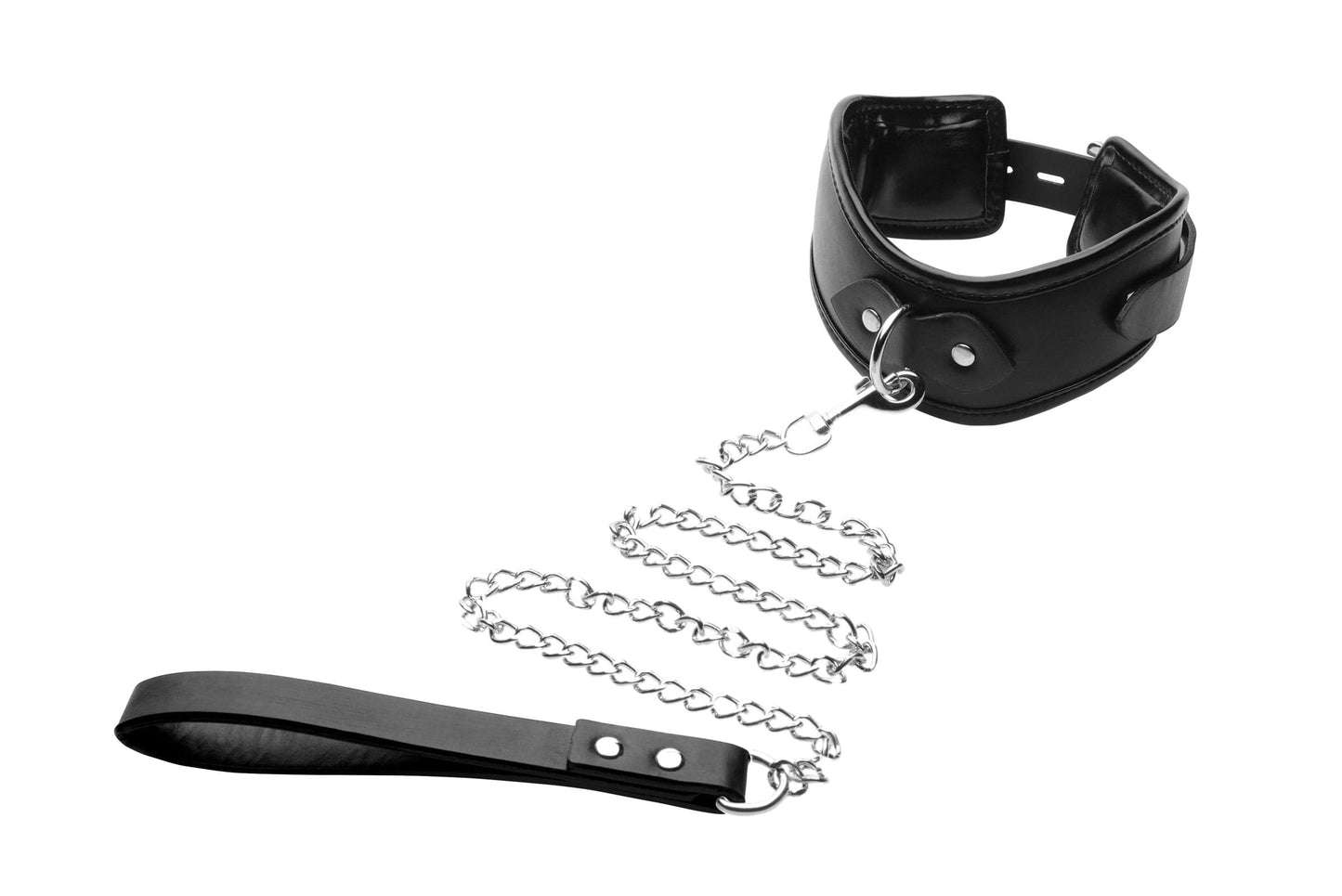 Padded Locking Posture Collar for BDSM and Submission Play