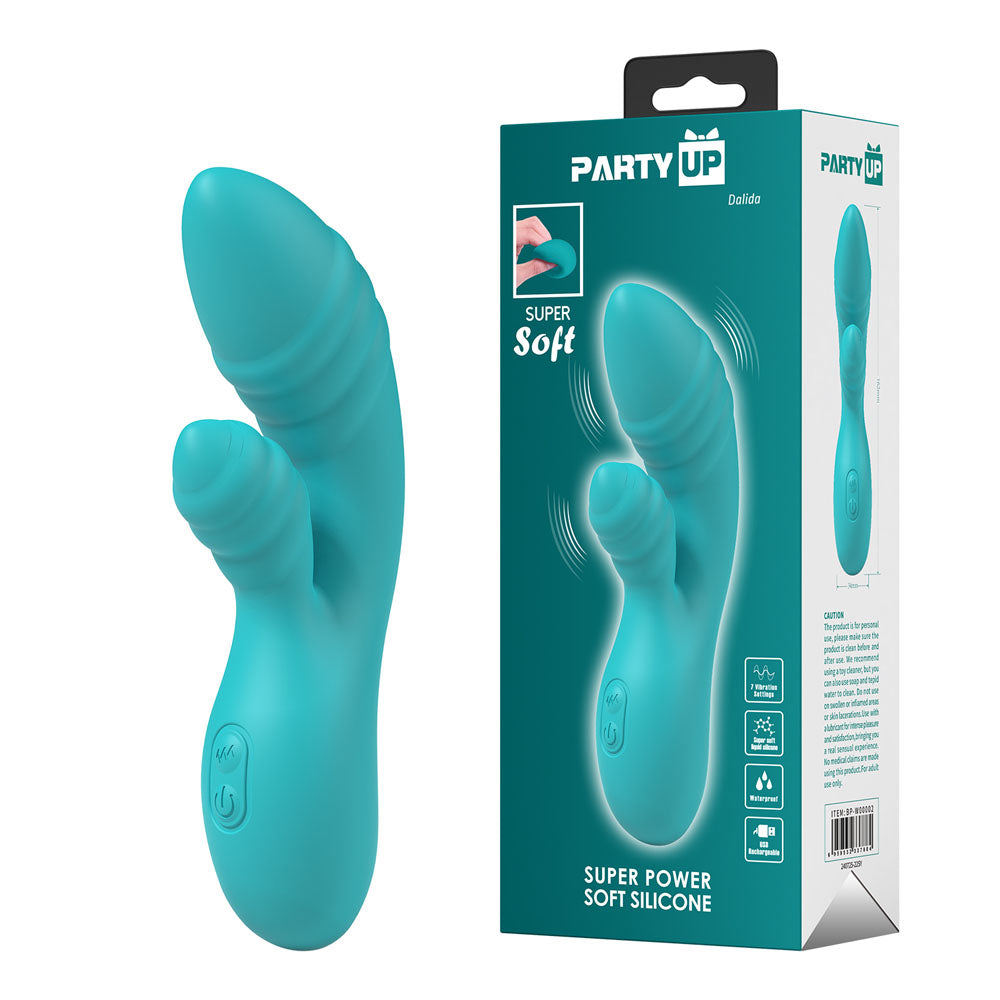 Party Up Dalida Teal 16.2 cm Rabbit Vibrator