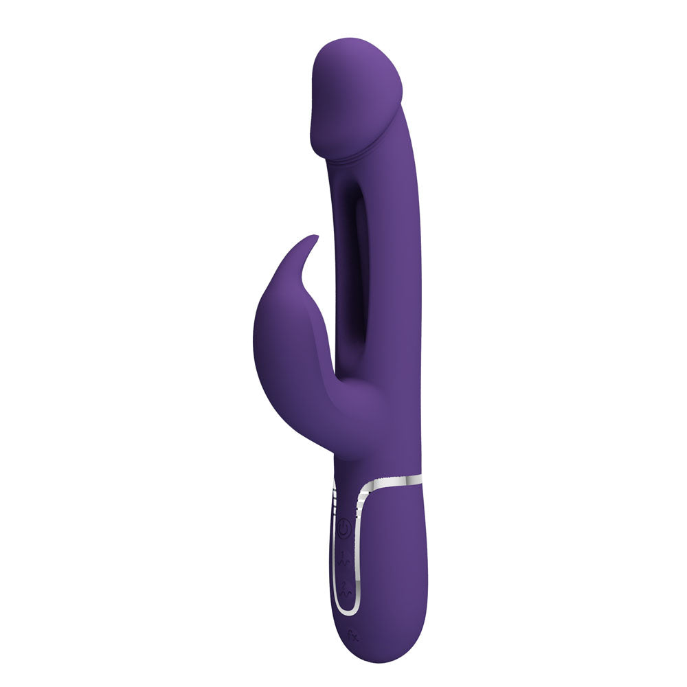 Party Up David Swinging Vibe 23.2 Centimeter Rabbit Vibrator with Flicking Arm