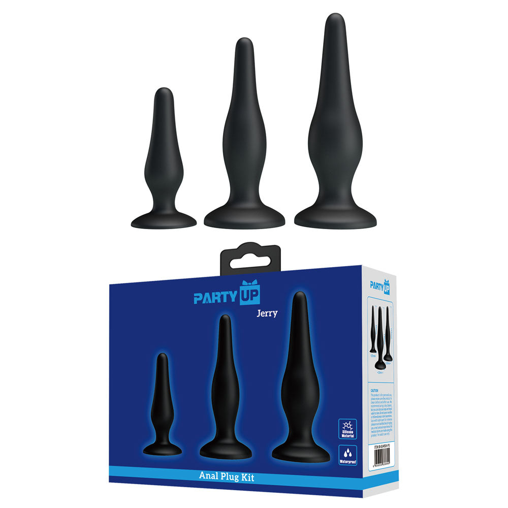 Party Up Jerry Butt Plug Set - Set of Three Sizes