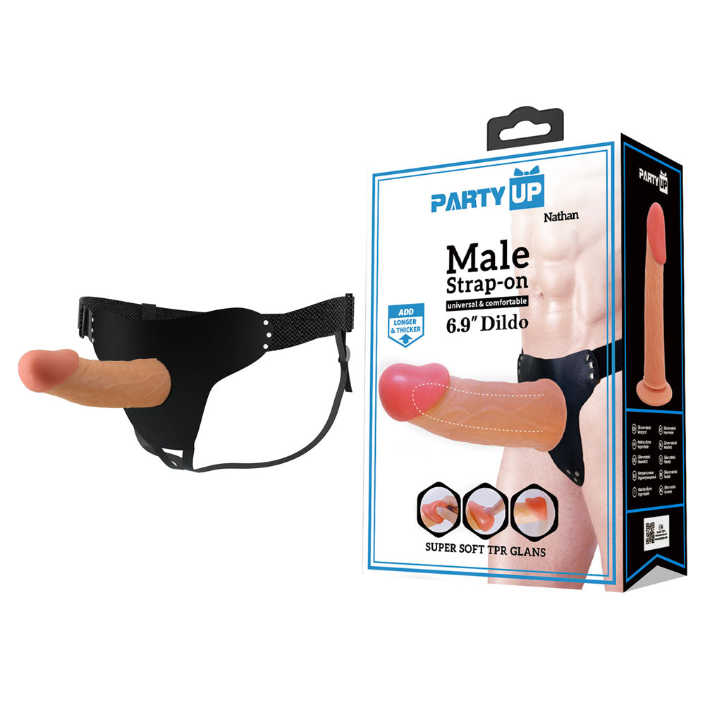 Party Up Nathan Hollow Strap-On 17.5 cm 7" Inch