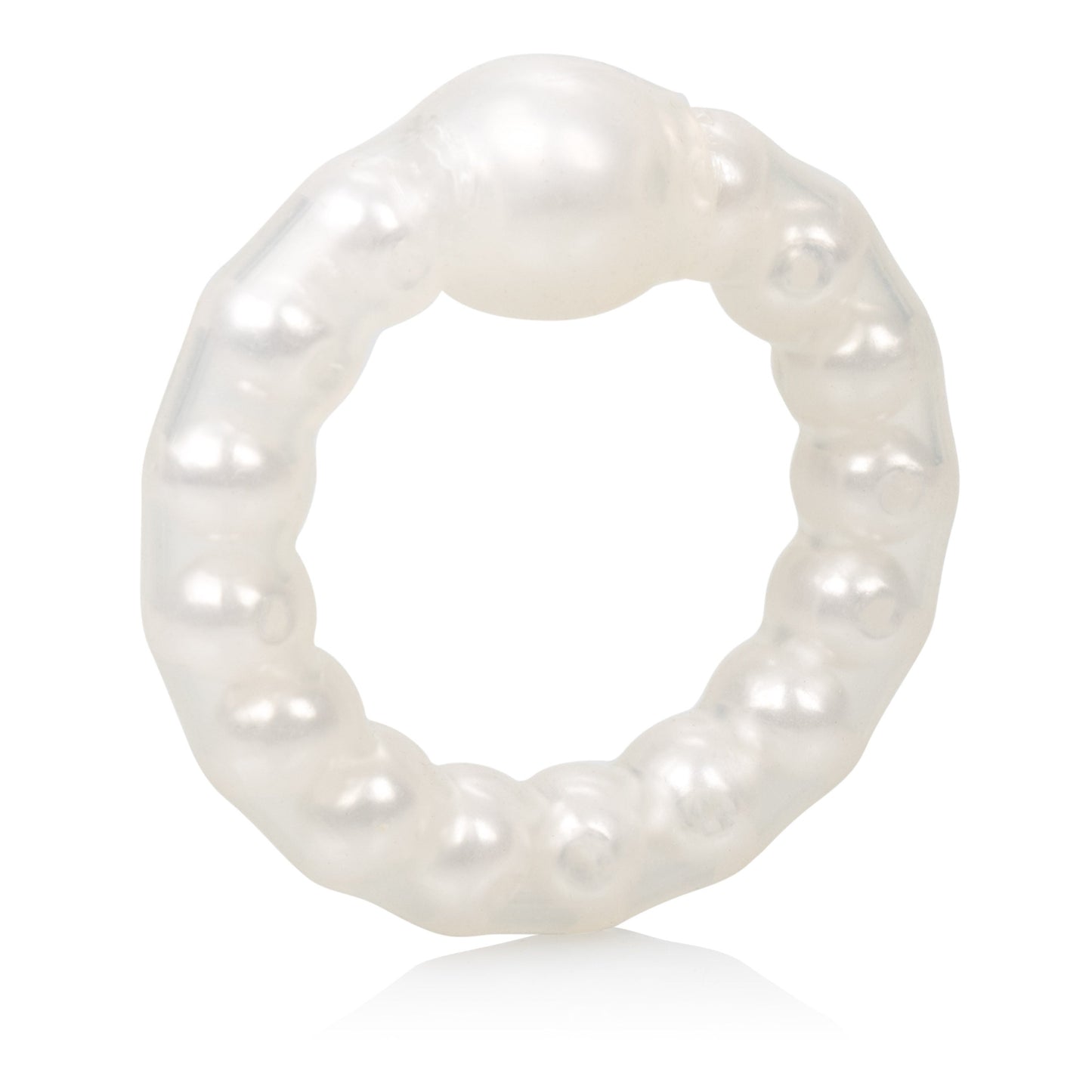 Pearl Beaded Prolong Ring with Stimulating Beads for Men