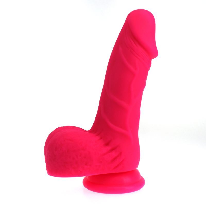 Pedro Thick Realistic Cock with Balls Pink Silicone 6" Dildo