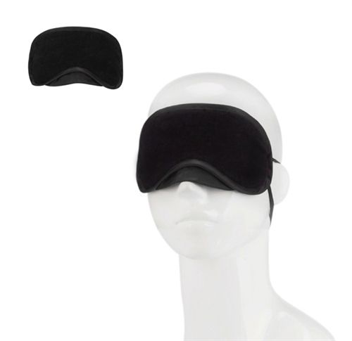 Peek-a-Boo Love Mask Black Velvet Soft Sensation