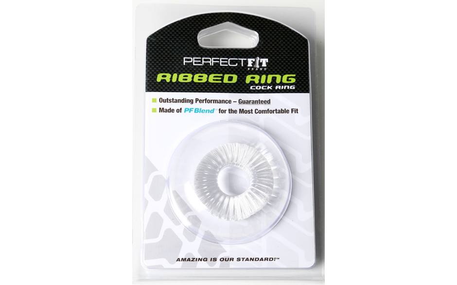 Perfect Fit Ribbed Clear Silicone Stretchy Ring – Stretchy Cock Ring