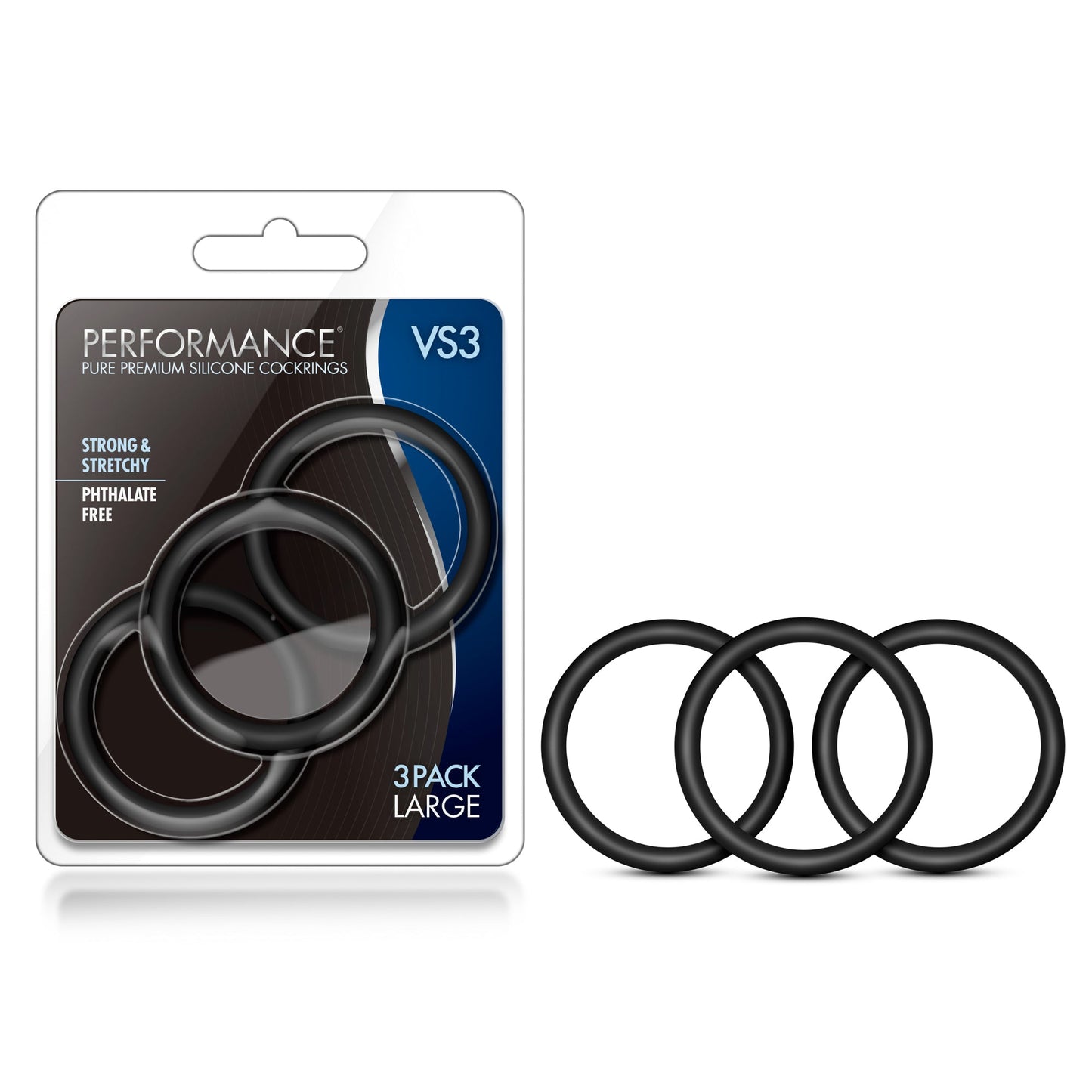 Performance VS3 Large Silicone Cockrings - Set of 3