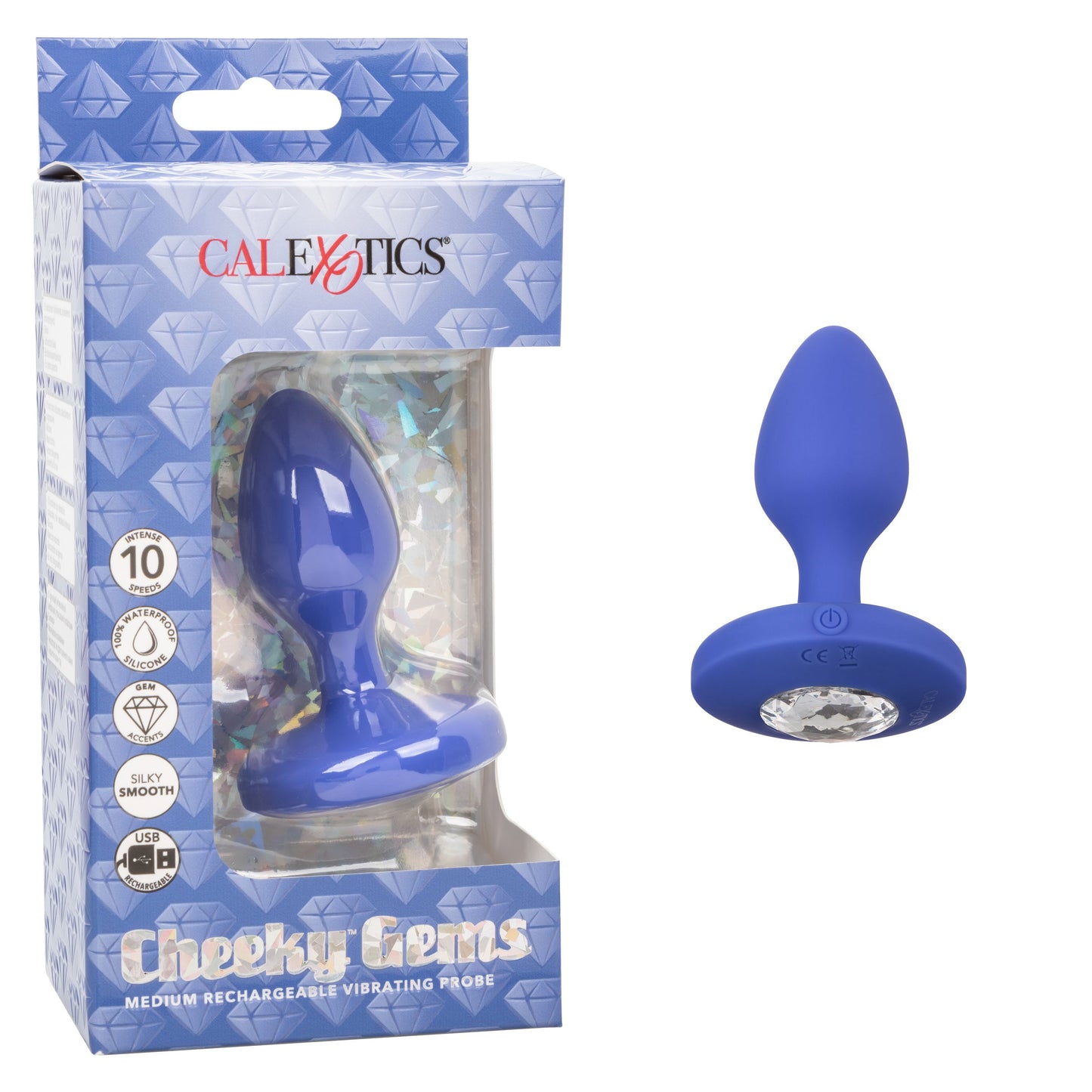Cheeky Gems Medium Rechargeable Vibrating Probe – Flexible Silicone Vibrator