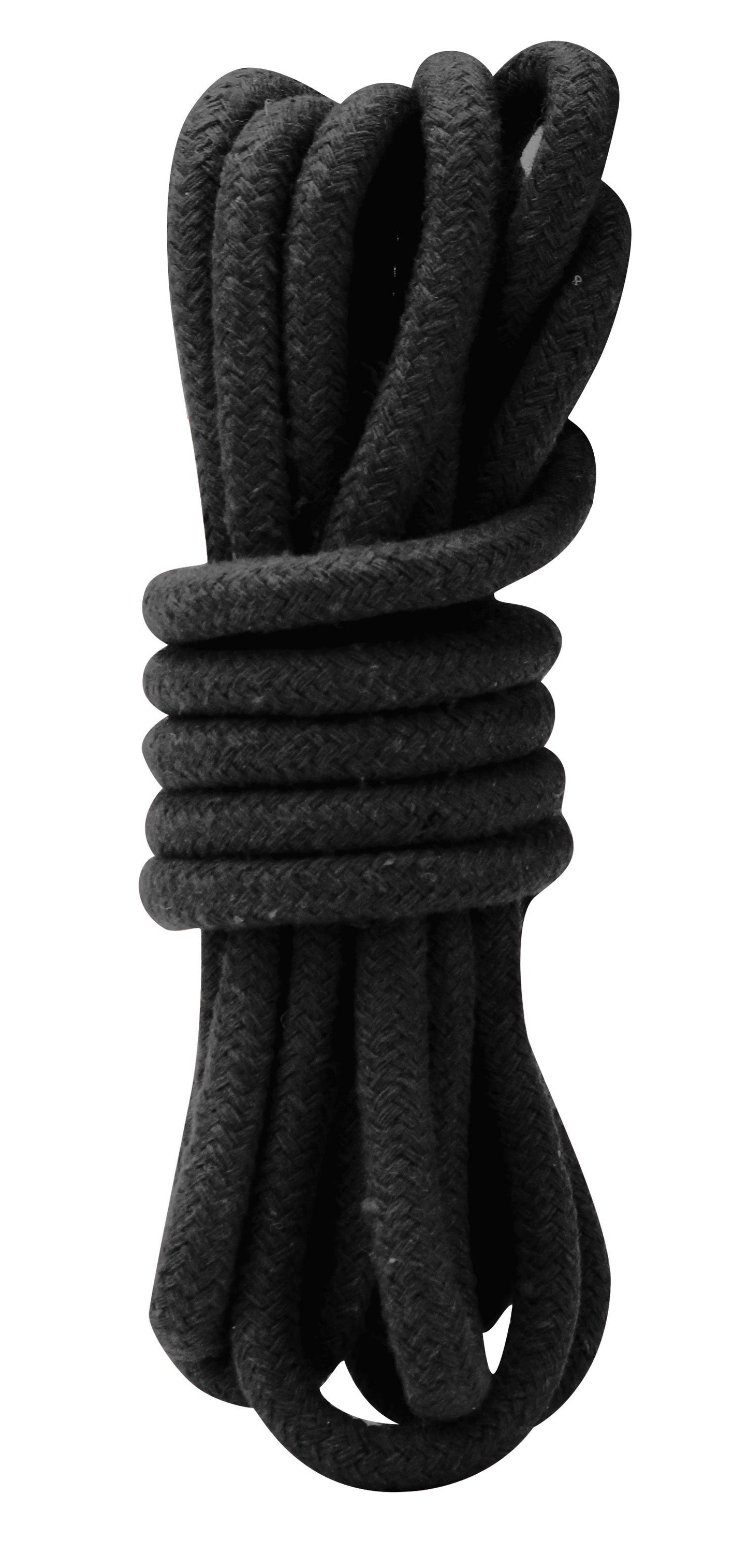 Lux Fetish Bondage Rope 3 Meter 10 Feet Soft Cotton Black