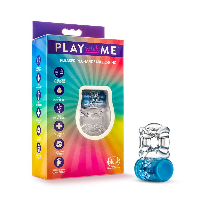 Play With Me Pleaser Cock Ring Blue