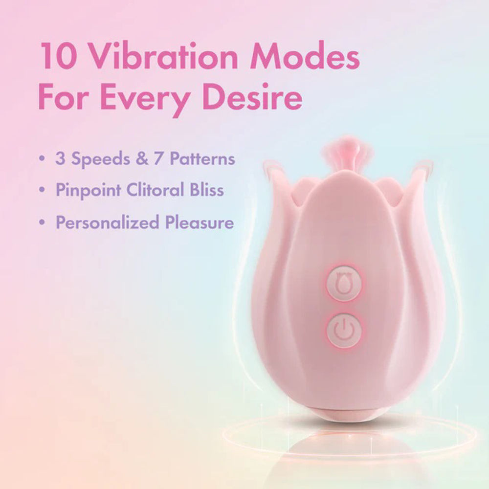Play With Me Romantic Rose Pink Wireless Clitoral Vibrator