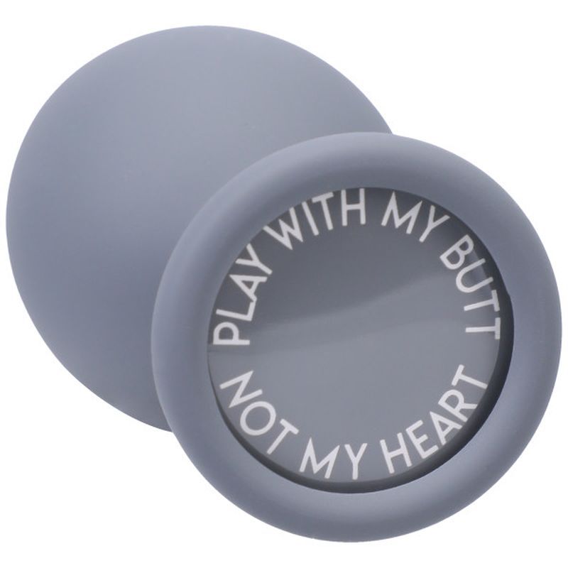 Play With My Butt Not My Heart Silicone Anal Trainer Set Grey