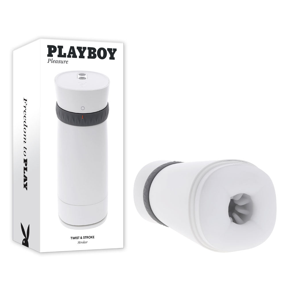 Playboy Pleasure Twist and Stroke Vibrating Stroker with Heating Function
