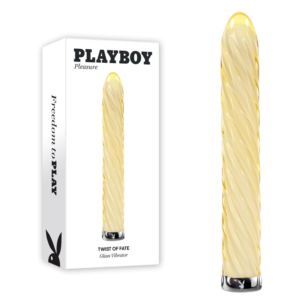 Playboy Pleasure Twist of Fate 17.5 cm Glass Vibrator