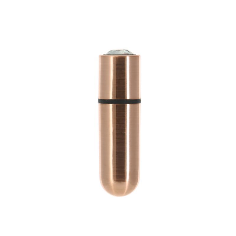 Power Bullet First Class 6cm Vibrator with Crystal Rose Gold Finish