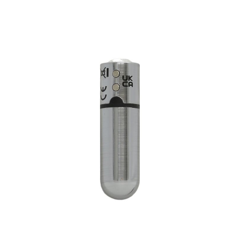 Power Bullet First Class 6cm Vibrator with Crystal Silver