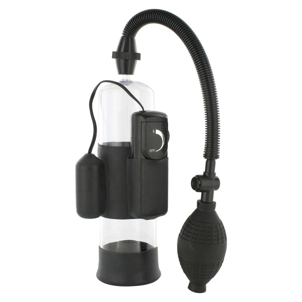 Power Pump Vibrating – Multi-Speed 19cm Penis Pump with Removable Vibrator