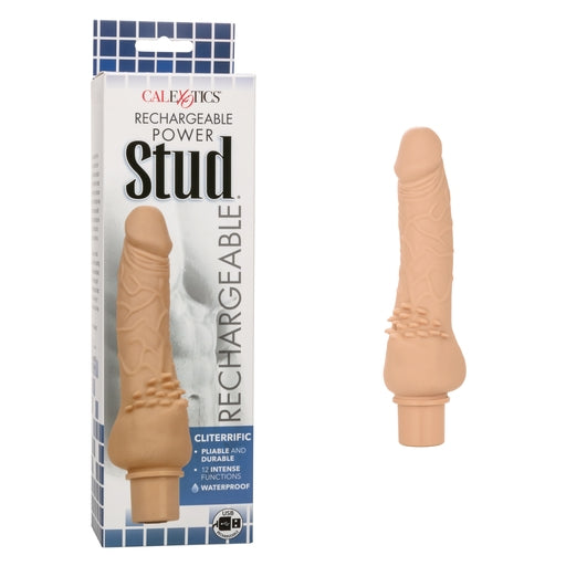 Power Stud Cliterrific Extra Large Vibrator - Ivory