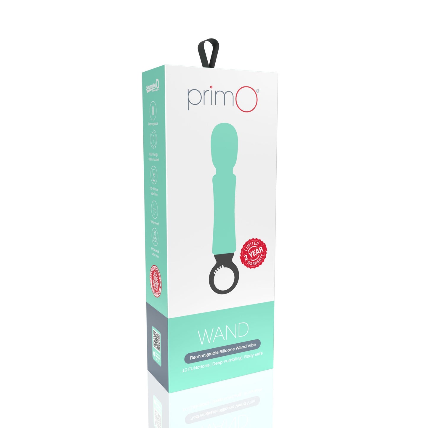Screaming O PrimO Wand – Rechargeable Portable Wand Vibrator with 5+5 Vibration Functions