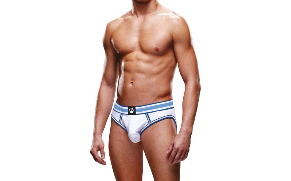 Prowler Open Back Brief White/Blue