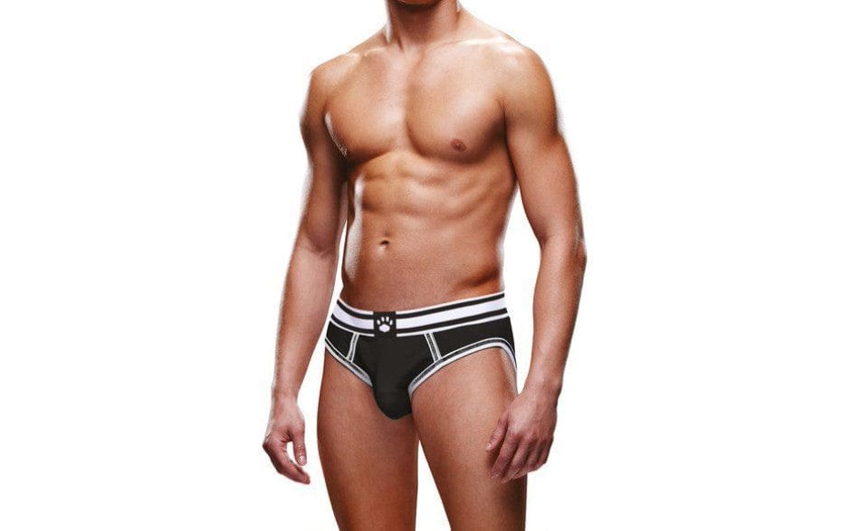 Prowler Open Brief Black/White Backless Design