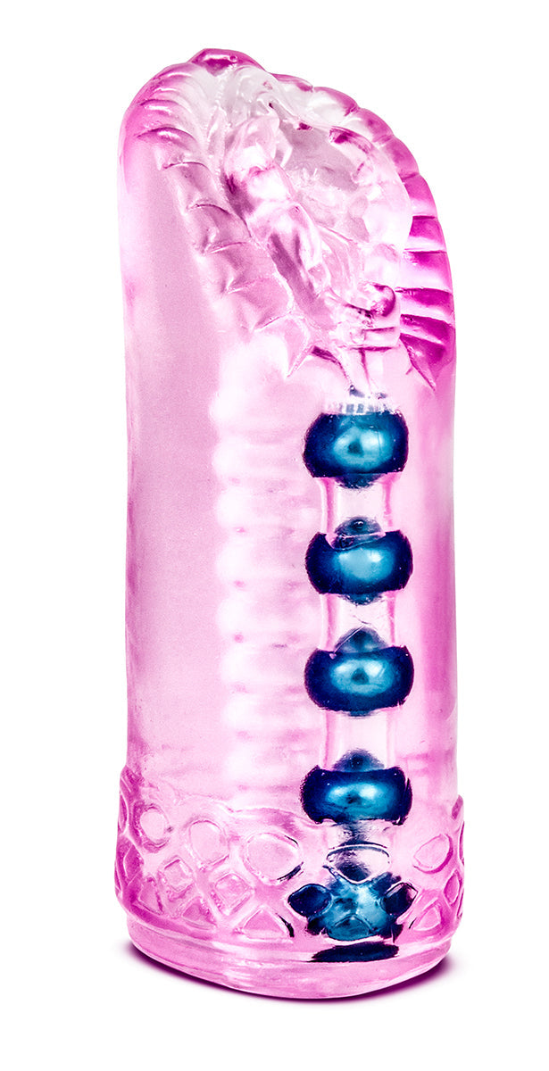 Sexy Pink Masturbator Sleeve with Soft Pleasure Pearls 5.5 Inch