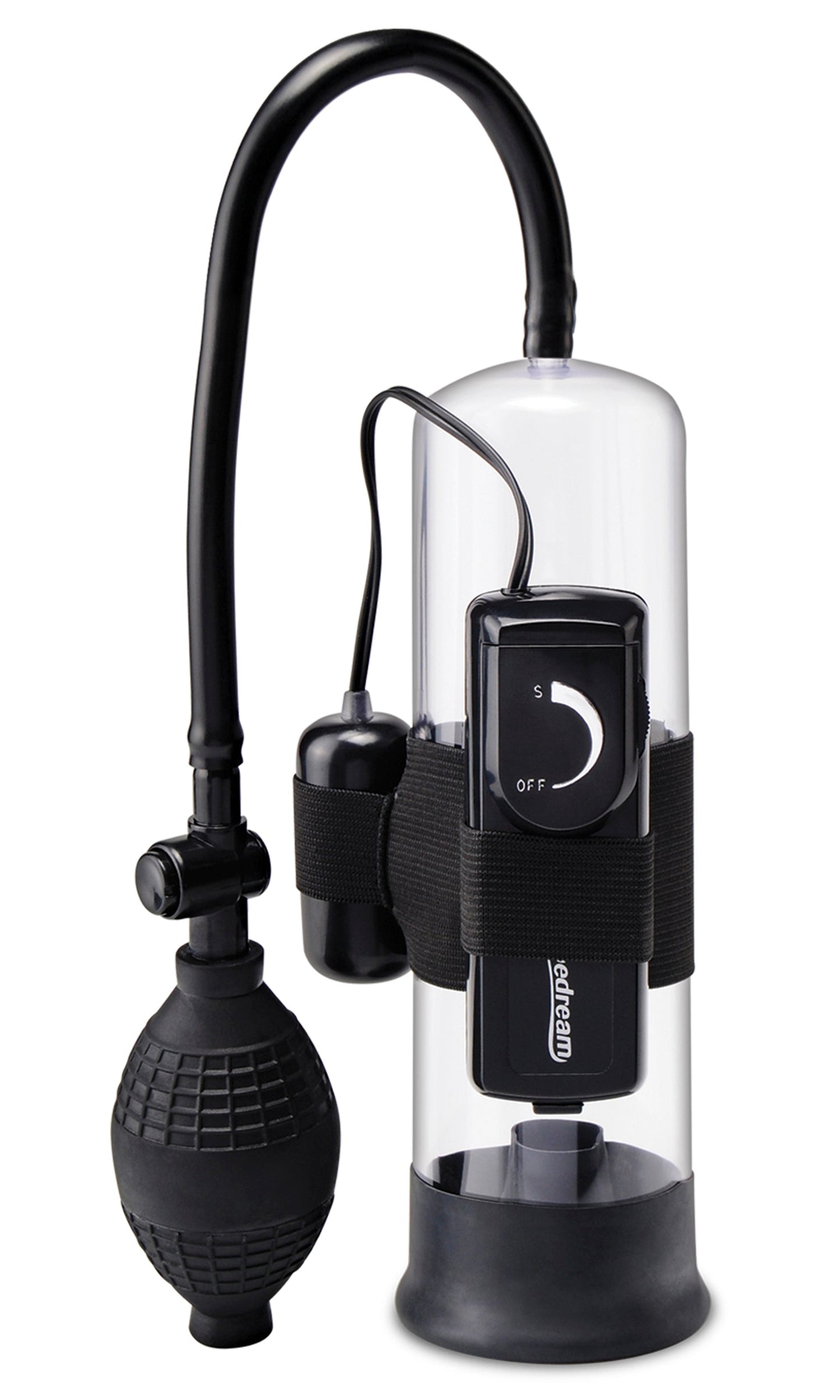 Pump Worx Beginner Vibrating Penis Pump Clear Black
