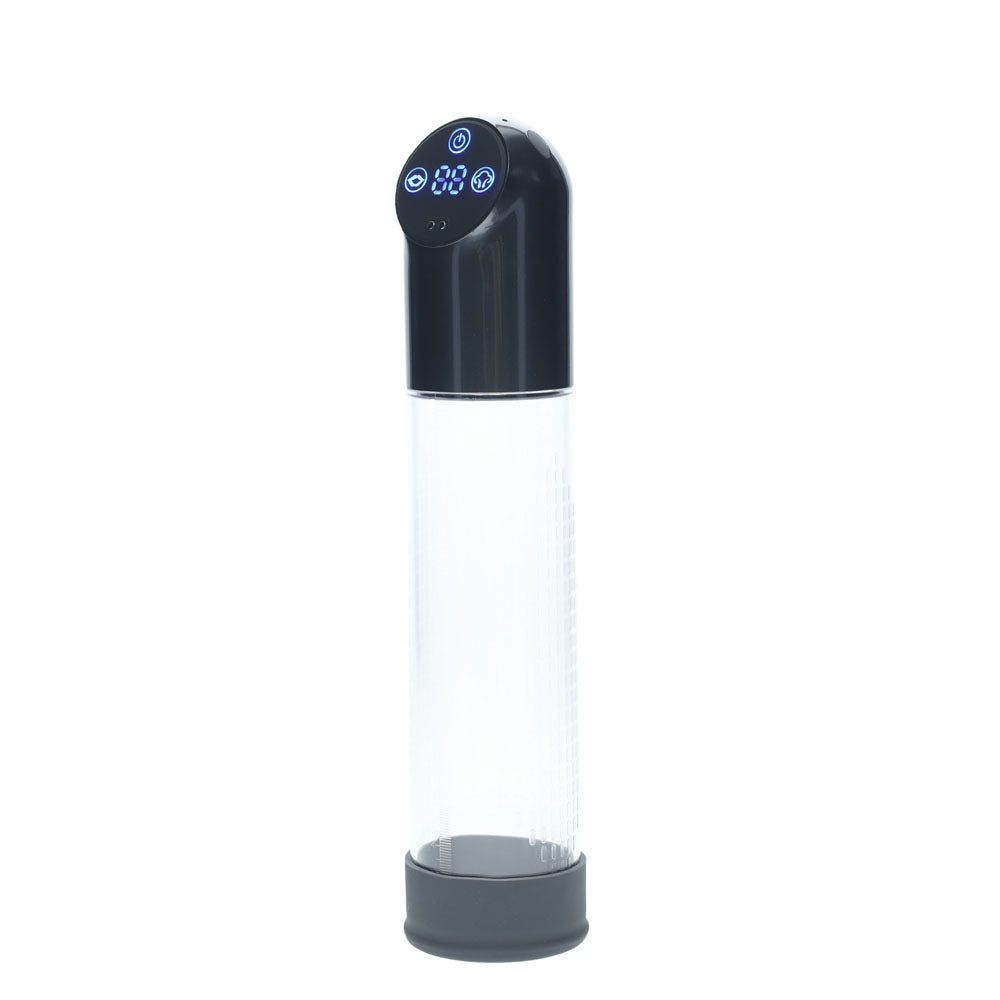 Pumped Automatic Waterproof Penis Pump in Charcoal - 20cm Insertable