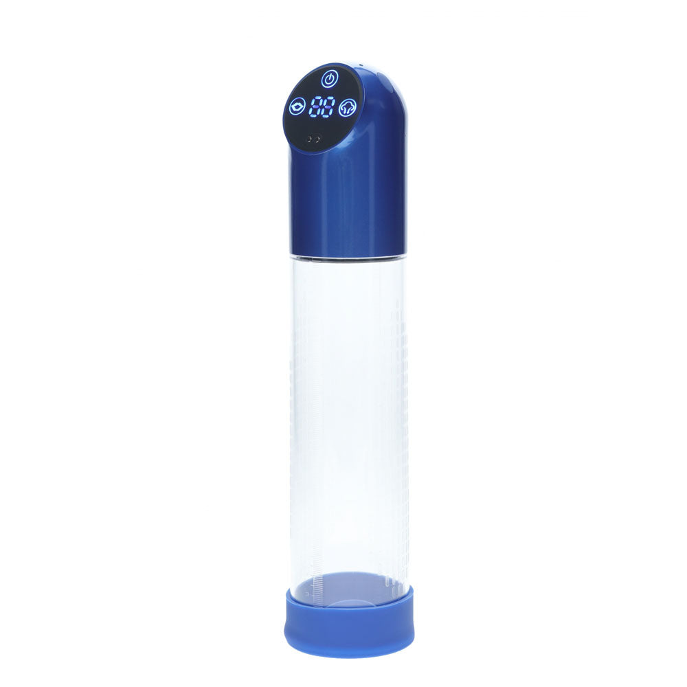 Pumped Automatic Waterproof Penis Pump Metal and Clear Design - 20cm