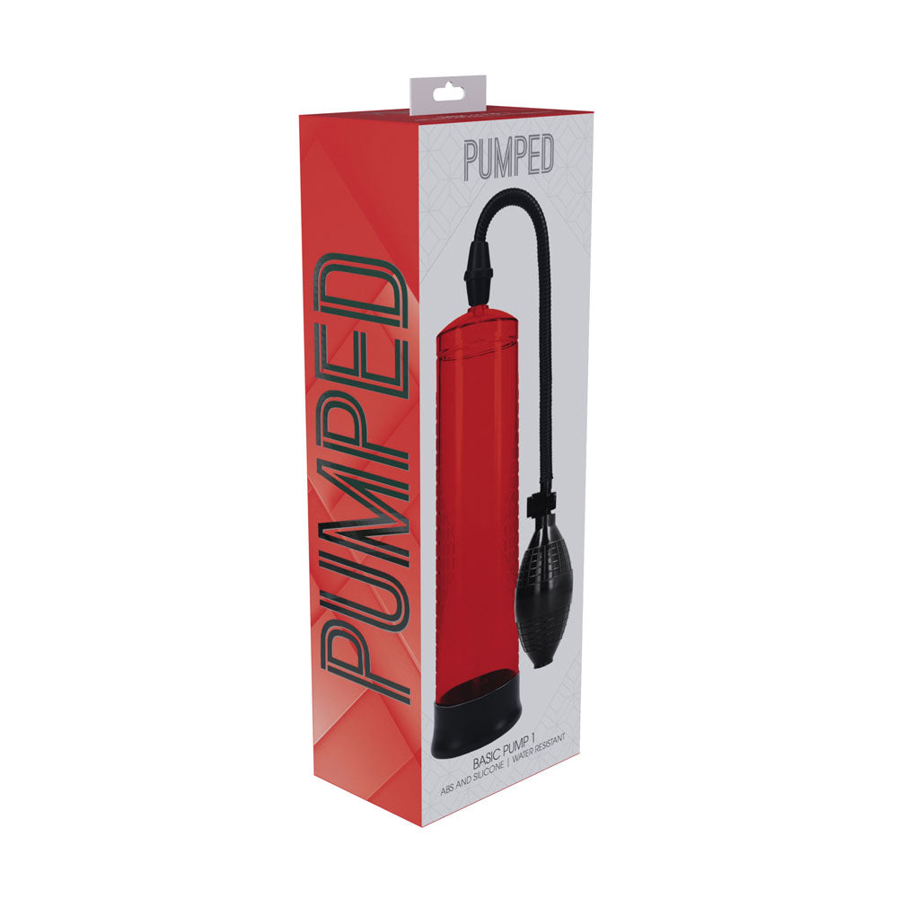 Pumped Basic Pump 1 Red Penis Pump - 20cm x 6cm