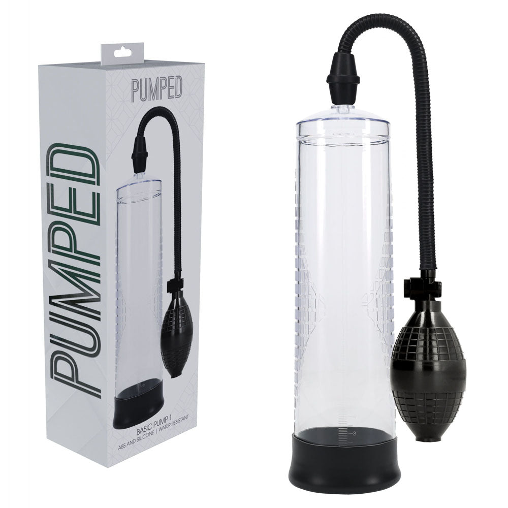 Pumped Basic Pump 1 Transparent Clear Penis Pump - 20cm x 6cm