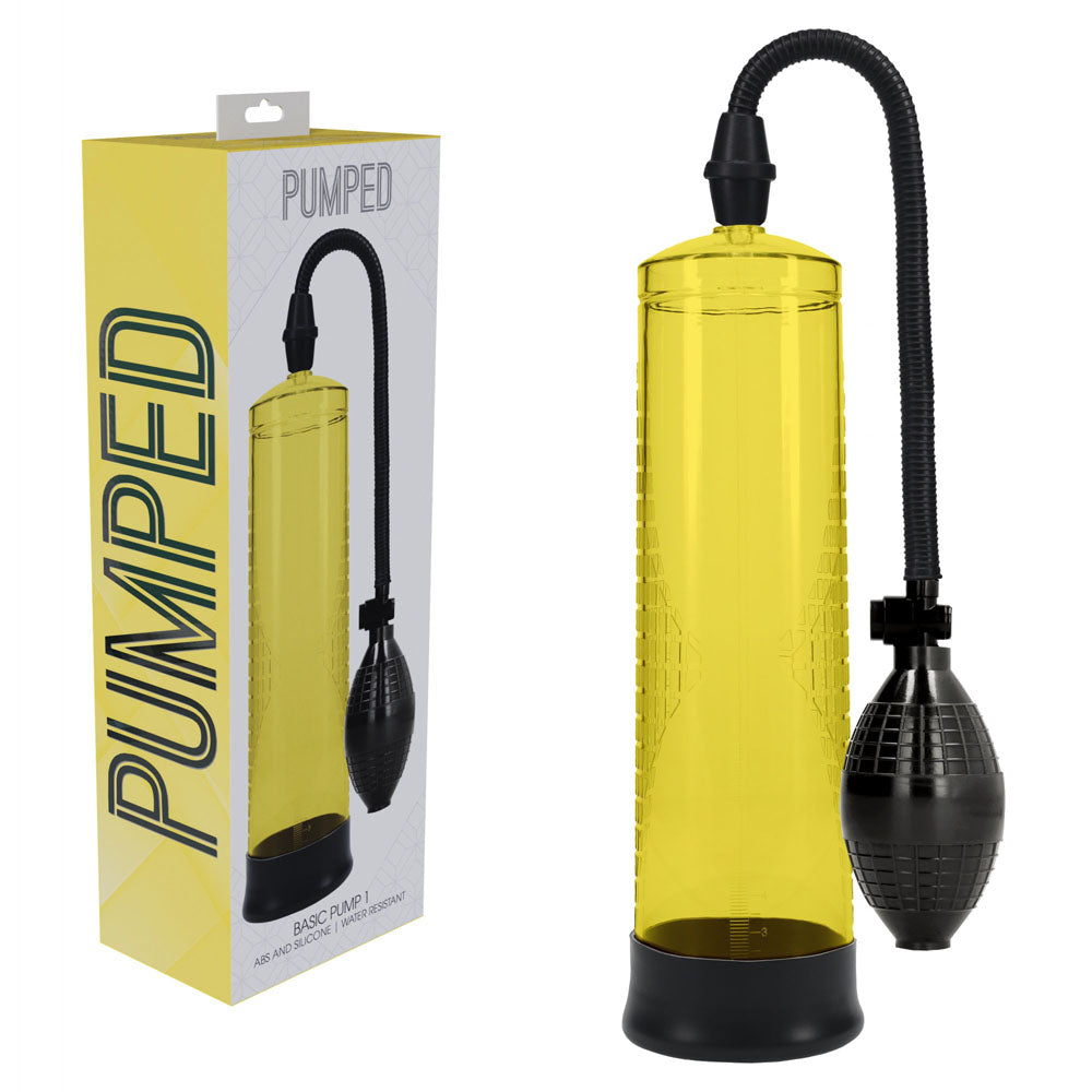 Pumped Basic Pump 1 Yellow Penis Pump - 20cm x 6cm