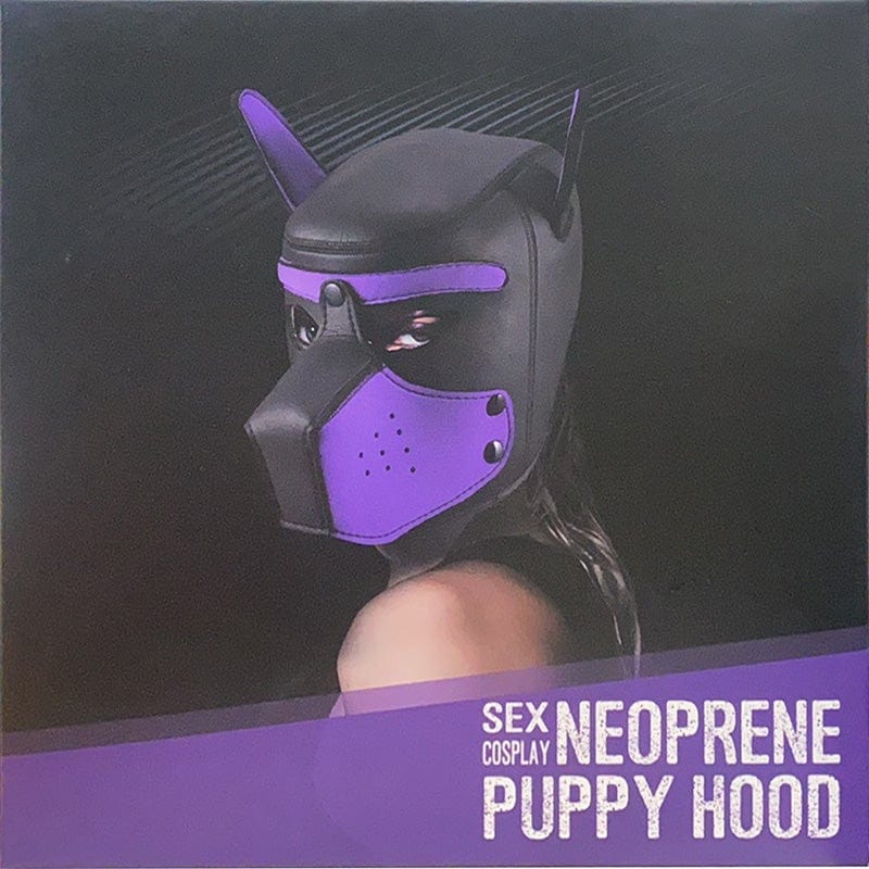 Puppy Play Mask (Pink) – Neoprene Rubber Role-Playing Mask