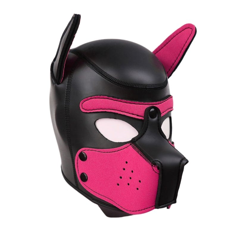 Puppy Play Mask (Pink) – Neoprene Rubber Role-Playing Mask