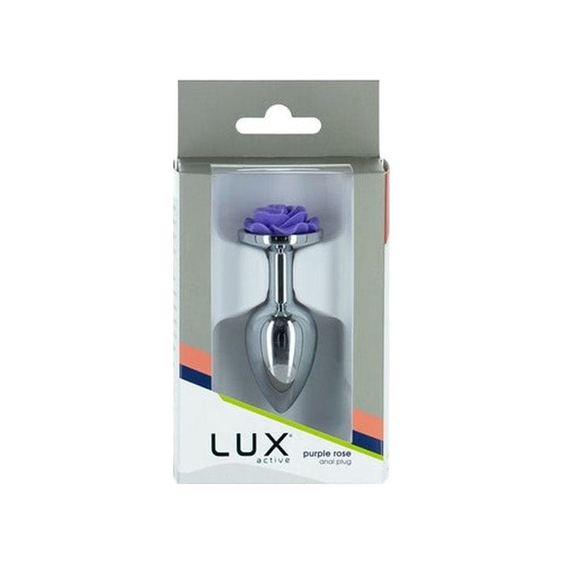 Purple Rose 3 Inch Metal Butt Plug