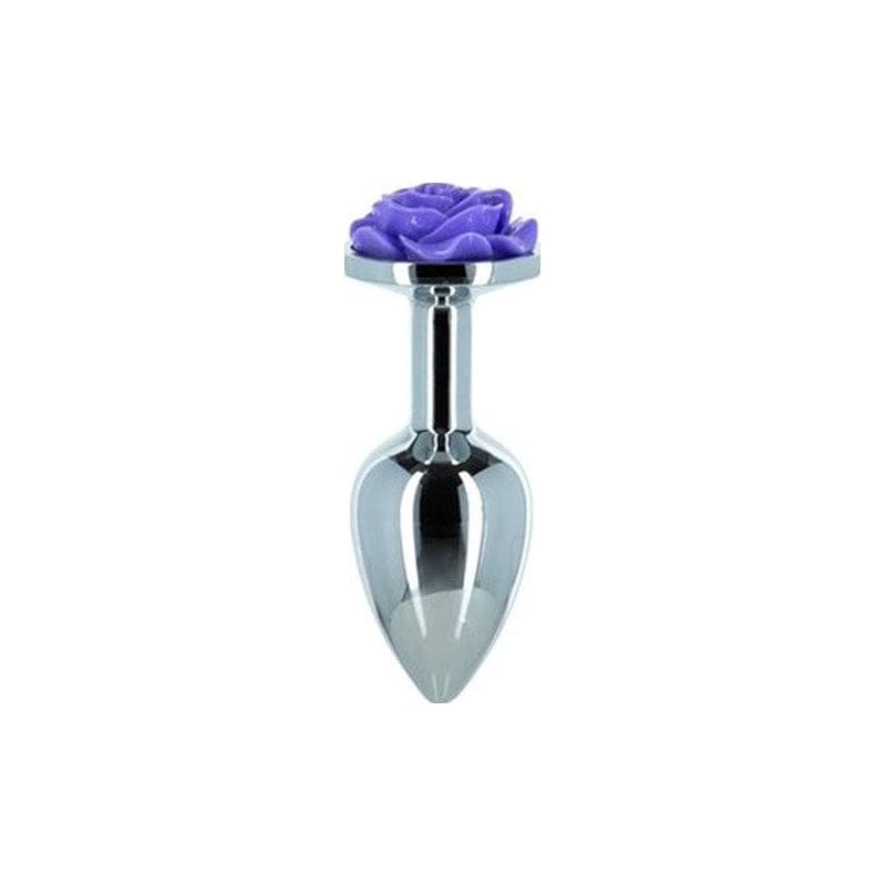 Purple Rose 3 Inch Metal Butt Plug