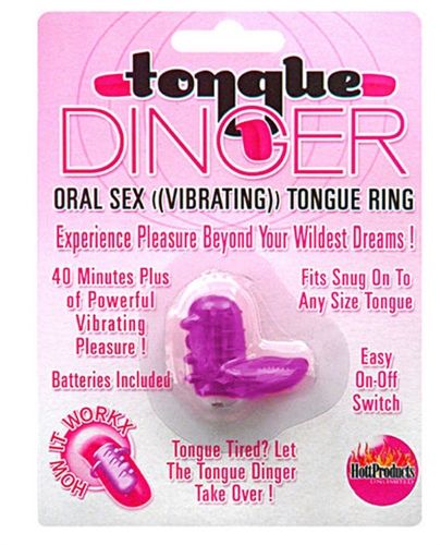 Purple Stretchy Tongue Ring – Vibrating