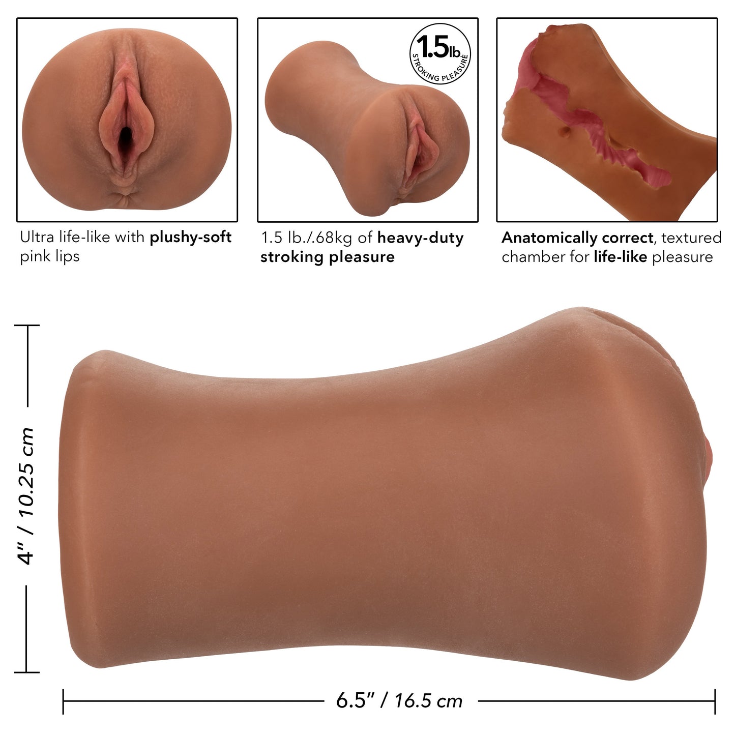 Stroke It Juicy Pussy (Brown) – Stroking Sleeve