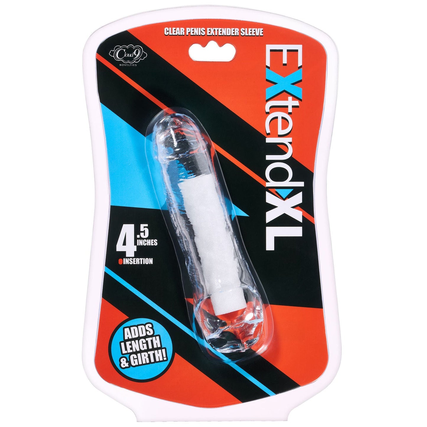 Extend XL Clear Penis Sleeve 7.25 Inch for Enhanced Girth and Length