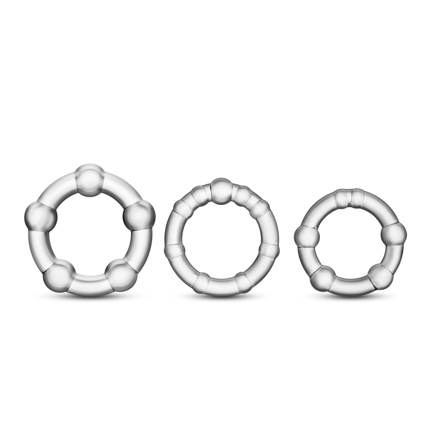 Stay Hard Beaded Cockrings Set of 3 Sizes