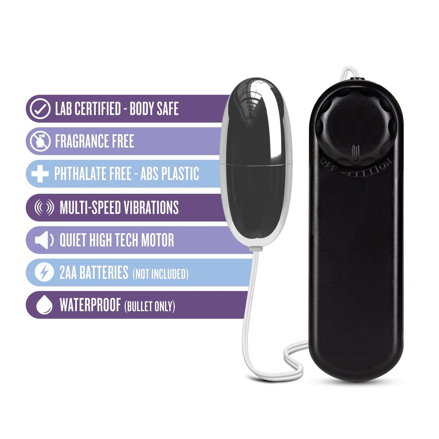 B Yours Power Bullet Silver Multi-Speed Waterproof Toy