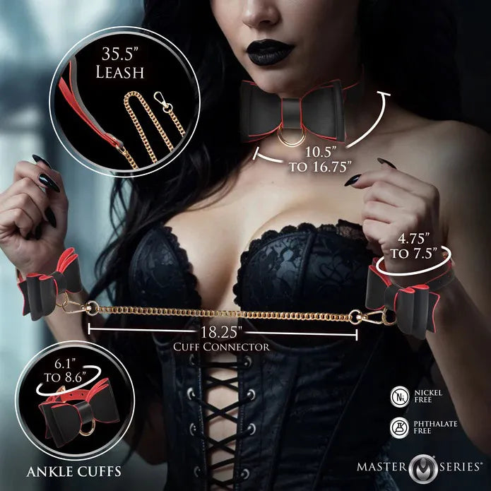 Goth Bondage Set – Vegan-Friendly Faux Leather Bondage Accessories