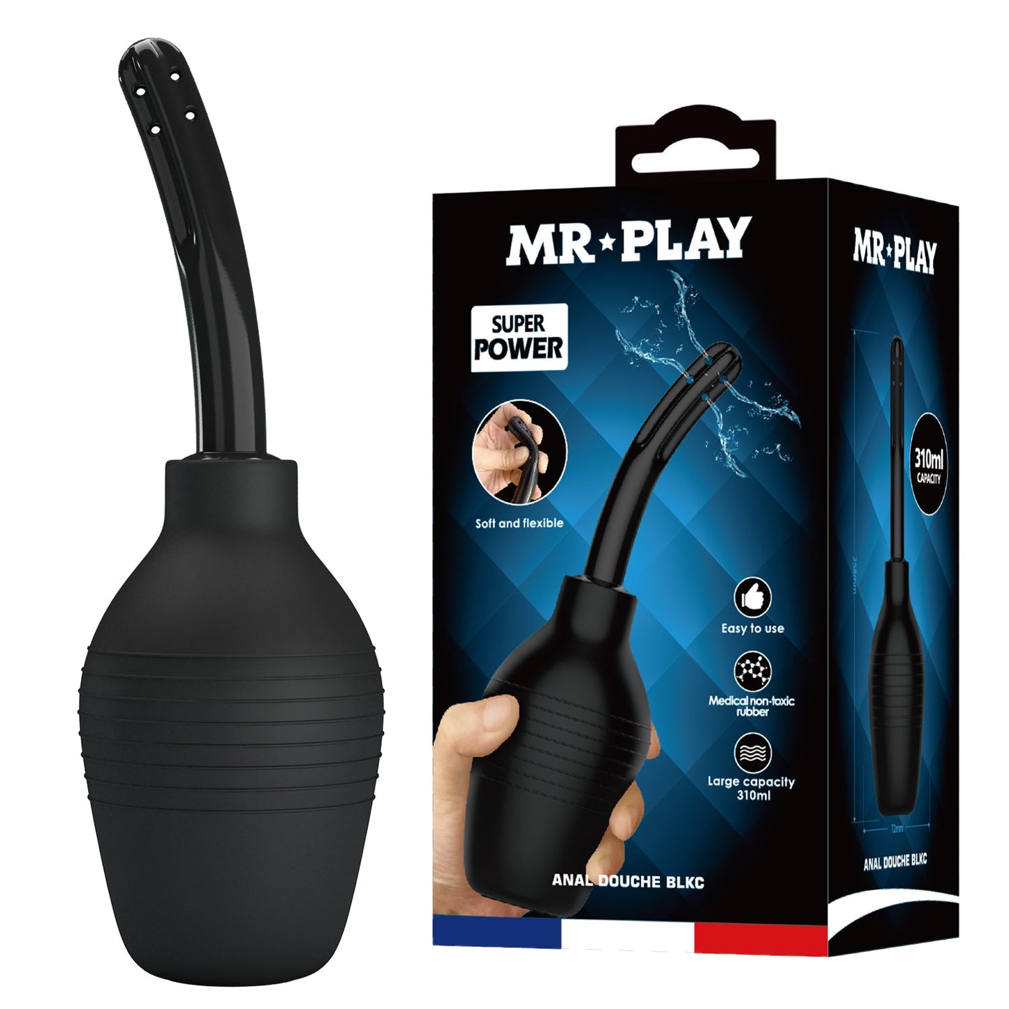 Mr Play Unisex Anal Douche 310ml Silicone Large Capacity