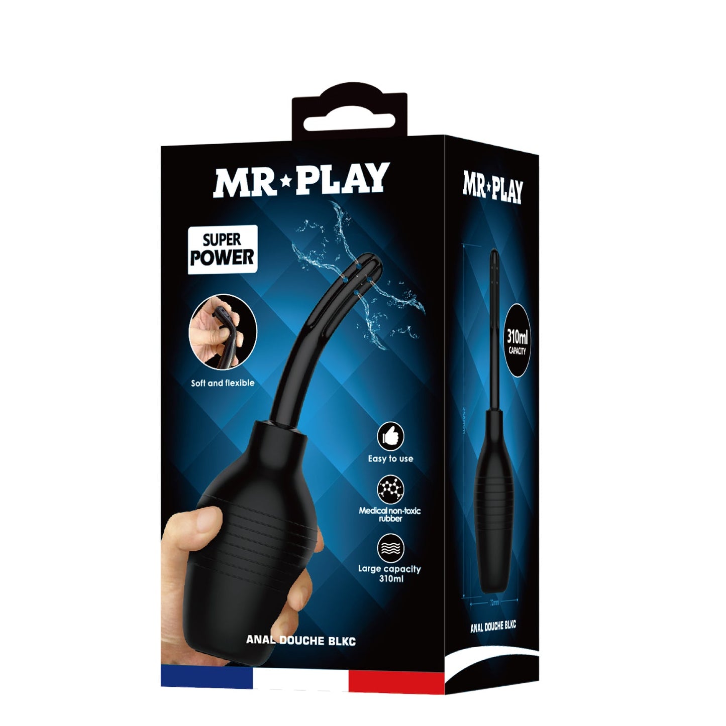 Mr Play Unisex Anal Douche 310ml Silicone Large Capacity