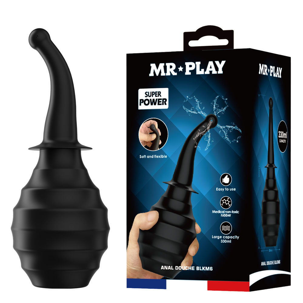 Anal Douche Black Large Capacity – Ergonomic Flexible Nozzle Anal Douche