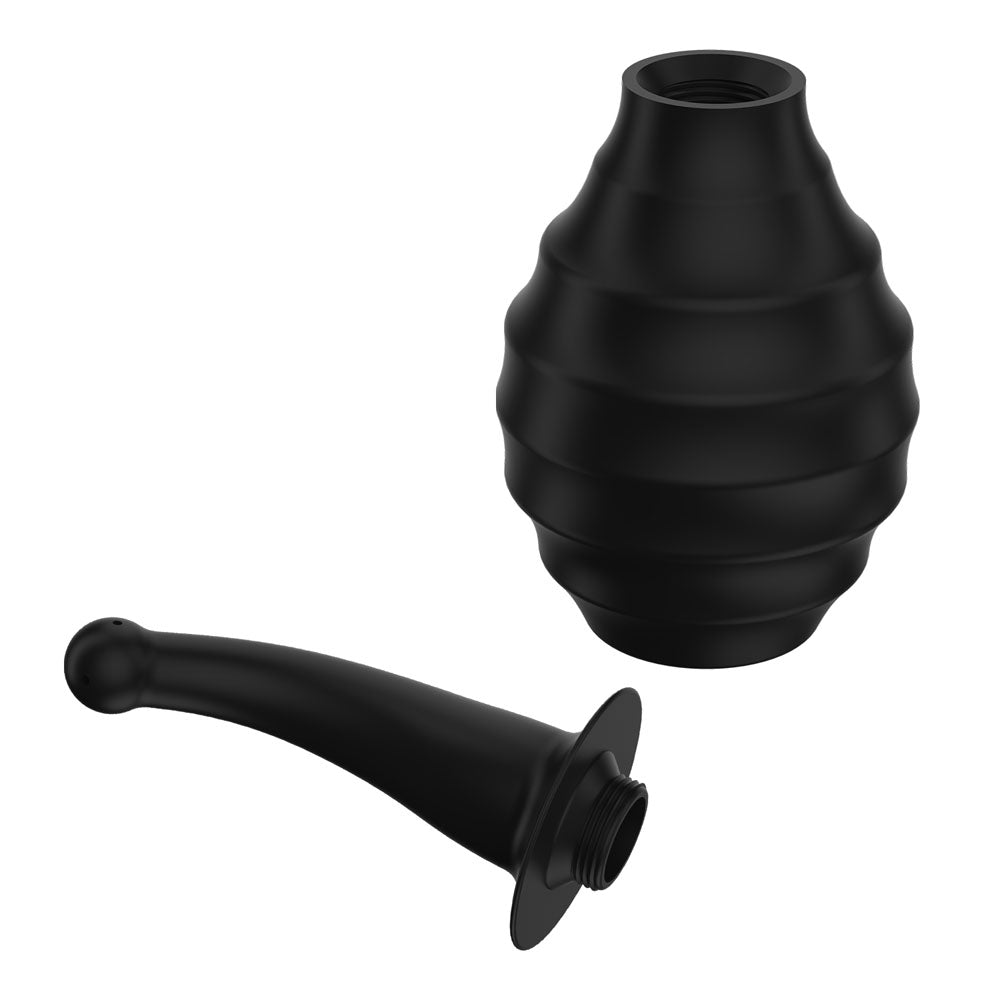 Anal Douche Black Large Capacity – Ergonomic Flexible Nozzle Anal Douche
